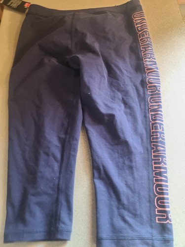 NWT NEW Under Armour Womens Leggings Black & Pink Size Large Capri Compression - Picture 5 of 5