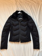 Vintage Bebe Outerwear Real Fur Collar Down Feather Stuffed Coat