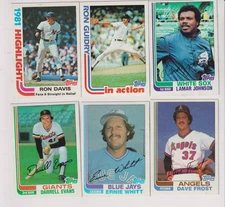 1982 Topps cards, Lot of 100  EX-NMT..!!