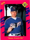 1990 Classic #T26 Nolan Ryan "Nolan Knows Bo" Texas Rangers