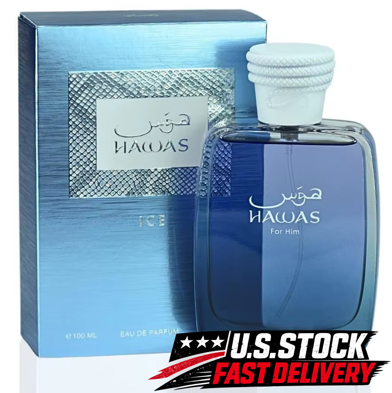Rasasi Hawas Ice For Him EDP 100ml 3.4oz Men's Fresh Summer