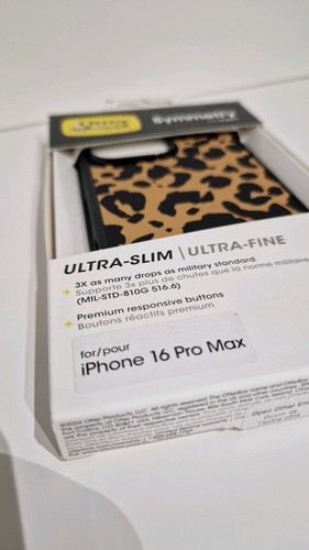 OtterBox iPhone 16 Pro Max Case Symmetry Series MagSafe Leopard Print RRP £40.99 - Zdjęcie 7 z 8