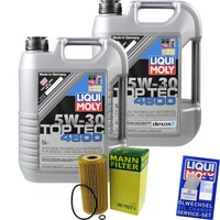 Mann Inspektionspaket 10L Liqui Moly Top Tec 4600 5W-30 FüR KIA Sorento 2.2 Crdi