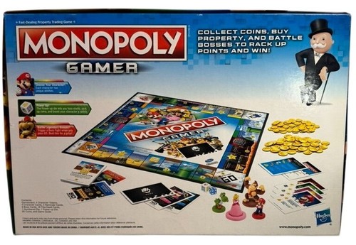 Monopoly Gamer Nintendo Board Game 2017 Hasbro Complete Mario Peach Yoshi DK - Picture 4 of 11