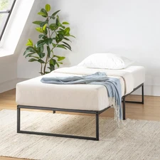 Mellow MYLA 12 Inch Metal Platform Bed Frame with Steel Slats, Full