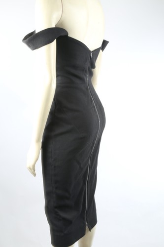 Victoria Beckham Midi-Etuikleid schwarz ärmellos tailliert Größe 2 - Bild 12 von 17