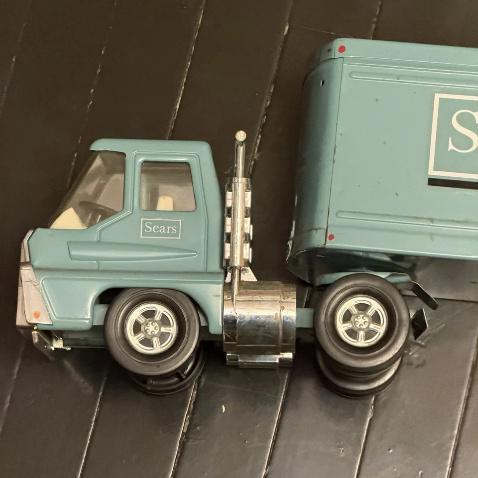 Remolque tractor vintage Ertl años 70 Sears camión de acero semi prensado Foto 2 de 4