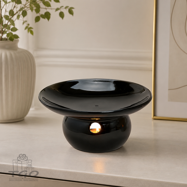 Deko Duftlampe Aus Keramik In Schwarz B20Cm- 10013774S-image