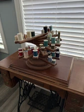 antique thread spool holder