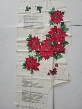 Cranston Christmas Greenery Wearable Art Appliques CUT Poinsettia Complete Panel