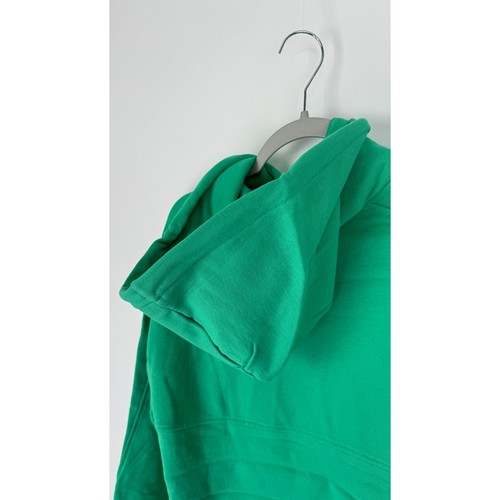 Felpa con cappuccio pullover Everlane The Track cotone biologico verde donna piccola nuova - Foto 9 di 11
