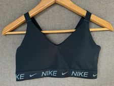 Nike Dri-FIT Swoosh Indy Sports Bra Size Small Black Medium impact Dark Teal