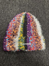 Supreme tinsel stripe beanie multi coloured