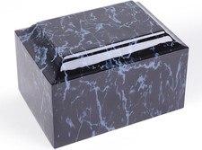 Black Marble Cremation Urn Vault for Human Ashes, Adult Sized for Ground Burial,