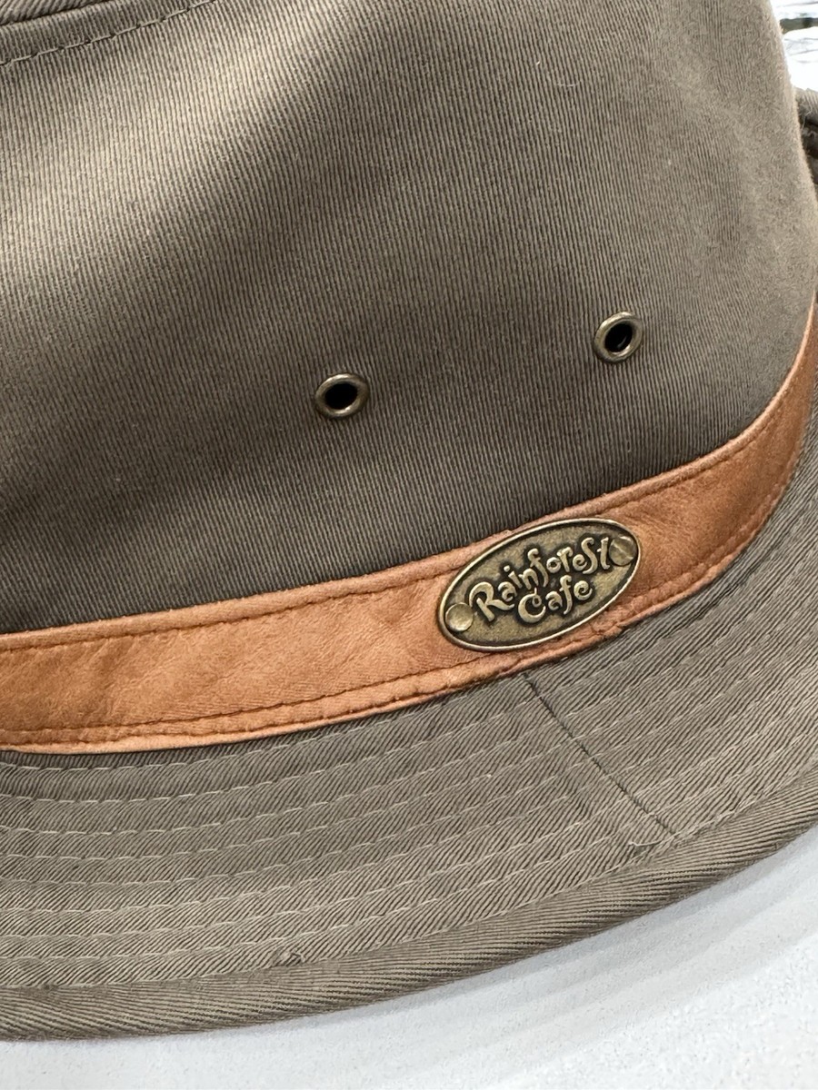 Rainforest Café Safari Hat XL – 100% Cotton Khaki Outback Jungle