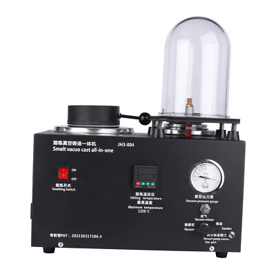 Vacuum Casting Machine 2KG Graphite Crucible Silver Gold Jewelry Casting 110V