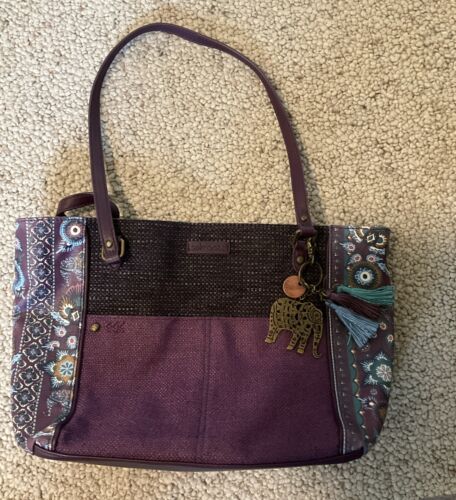 Sakroots Metro Tote, Violet Tapestry World with C… - image 1