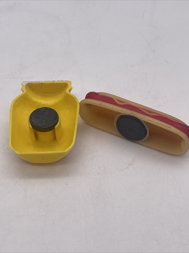Vintage 1982 Arjon French's Mustard & Hot Dog Fridge Magnets - Picture 4 of 4
