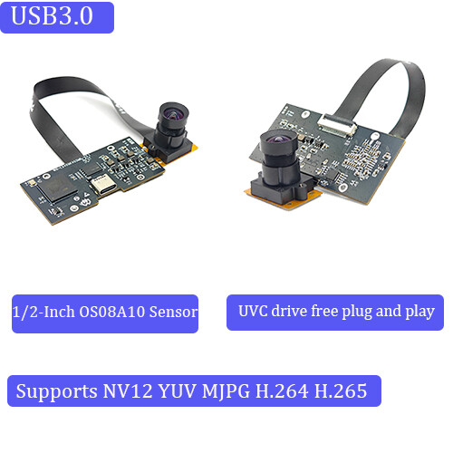 Módulo de cámara USB3.0 HD 4K 8MP OS08A10 sensor tipo C interfaz con protocolo UVC - Imagen 6 de 9