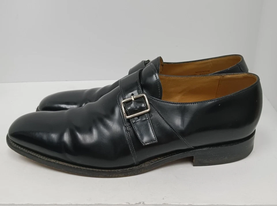 Charles Tyrwhitt Hombres Monje-Correa Zapatos Mocasines Negro EE. UU. 11,5 UE 45 UK 10,5 Foto 4 de 4