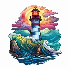 Huge XXXL Car Decal Sticker Lighthouse Decal
