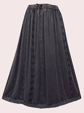 EAONPLUS BLACK Cathedral Lace Embroidered Skirt Plus Size UK 18/20