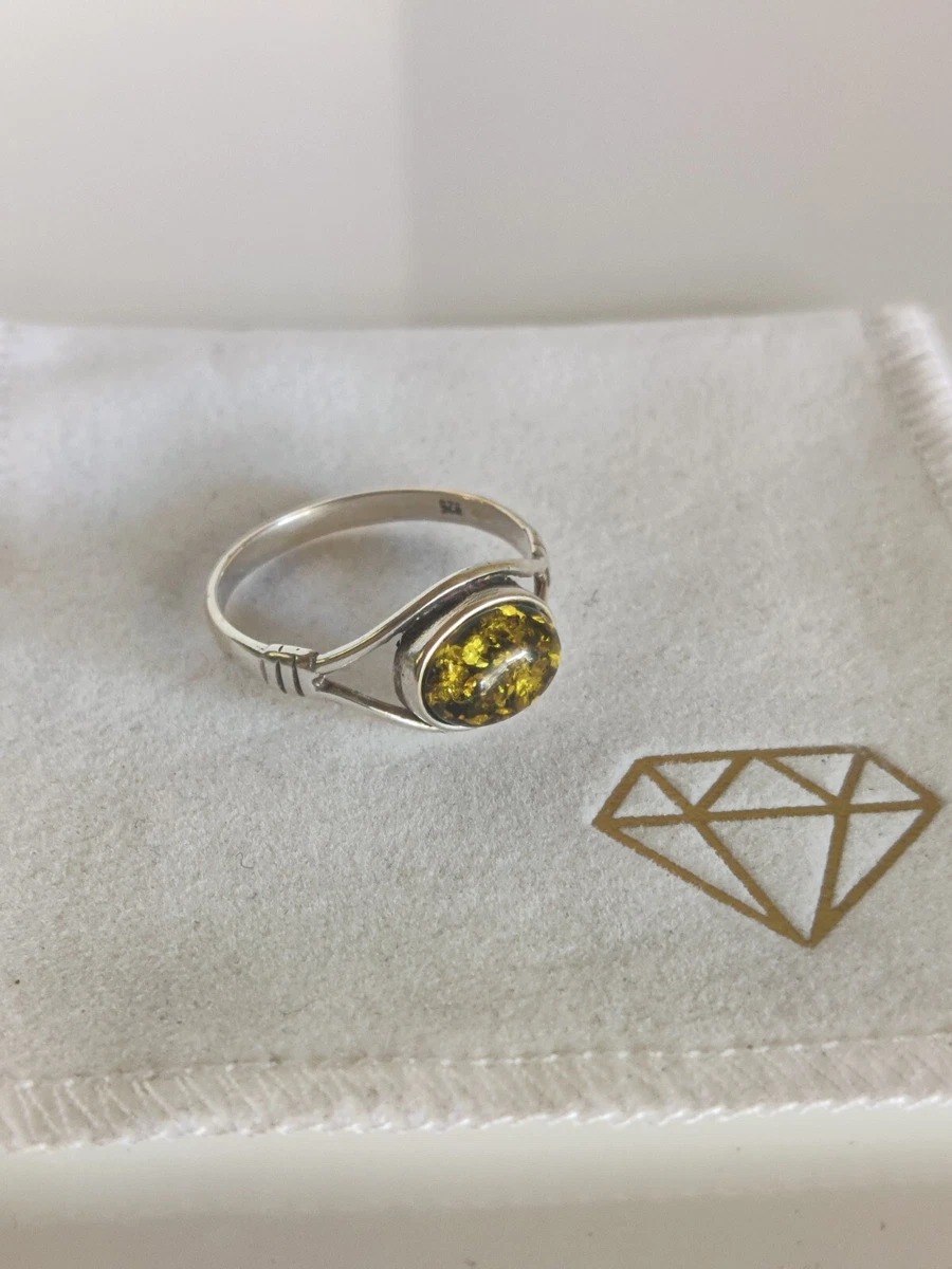 qvc diamonique sterling silver ring. Size R S