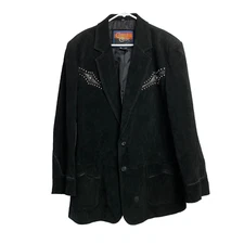 Cripple Creek Western Suede Studded Blazer Sport Jacket Mens 2XL READ FLAWED