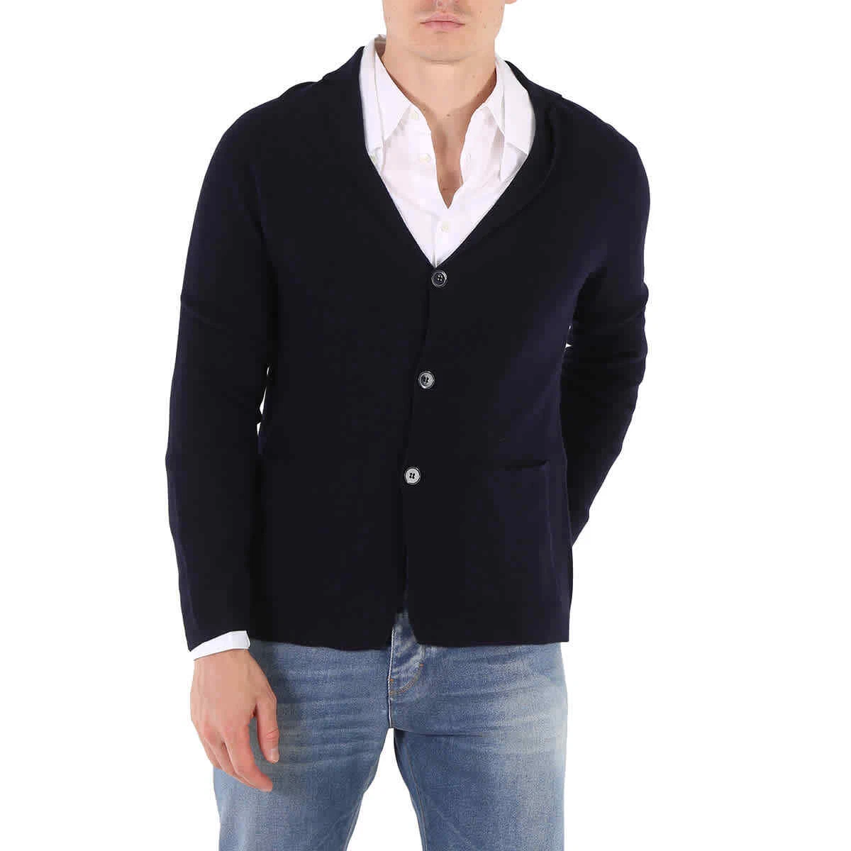 Emporio Armani Men's Navy V-neck Cardigan | eBay