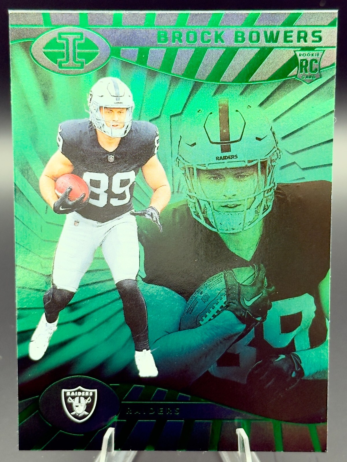 2024 Panini Illusions - Brock Bowers #47 Trophy Collection Emerald (RC)