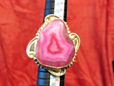 Pink Solar Quartz Gemstone 925 Sterling Silver Jewelry Ring Size 8
