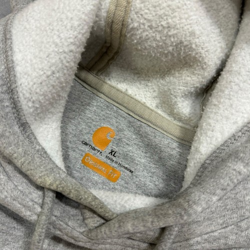 Carhartt vintage grey oversized pocket logo hoodie Size XL - Picture 3 of 6