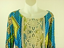 Vision Women's Tunic Midi Dress Casual Dress Size Medium [36in Bust 32in Length 