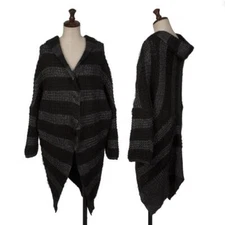 ATSURO TAYAMA Mohair Blend Stripe Knit Cardigan Size 36(K-148546)