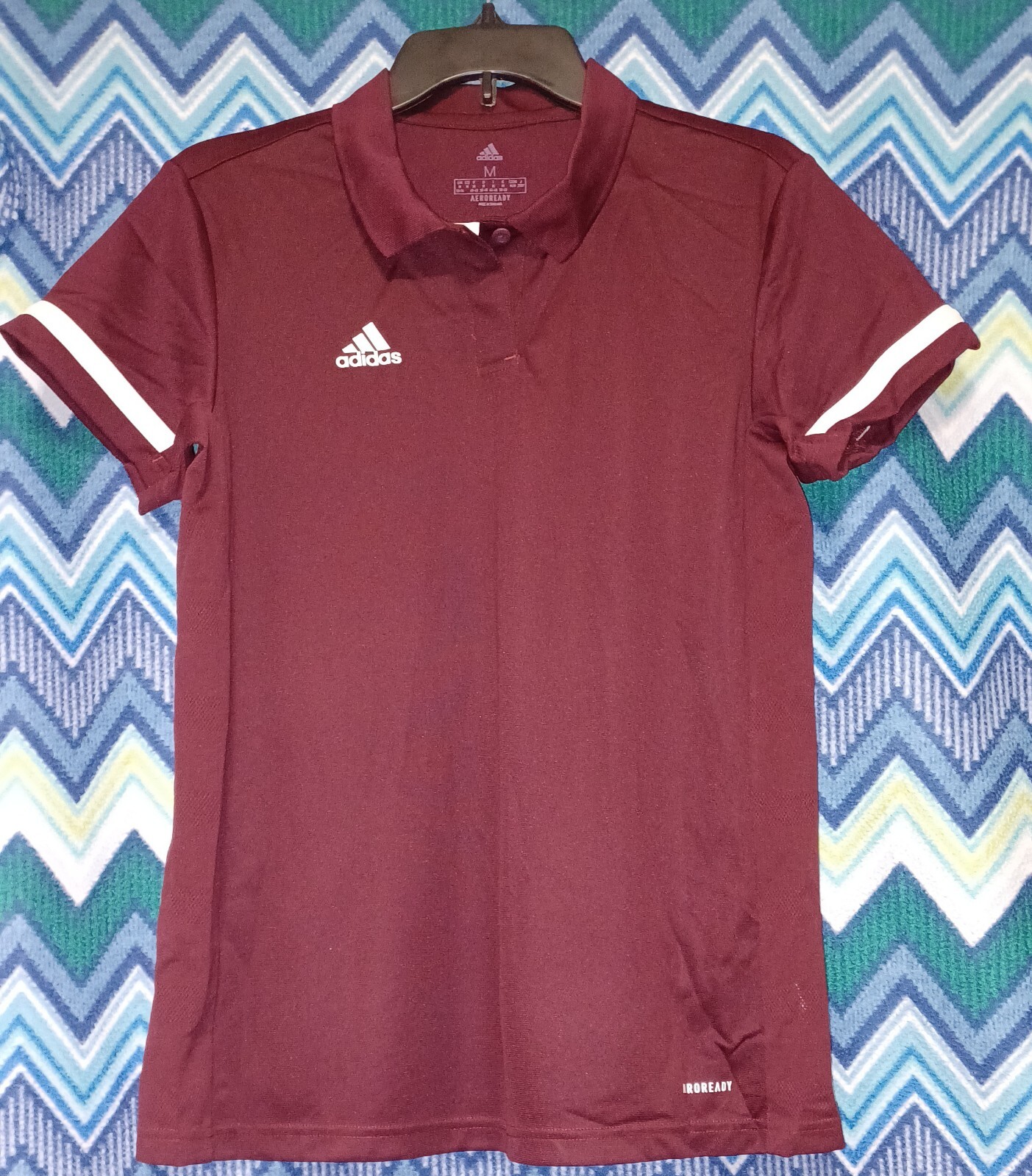 maroon adidas polo