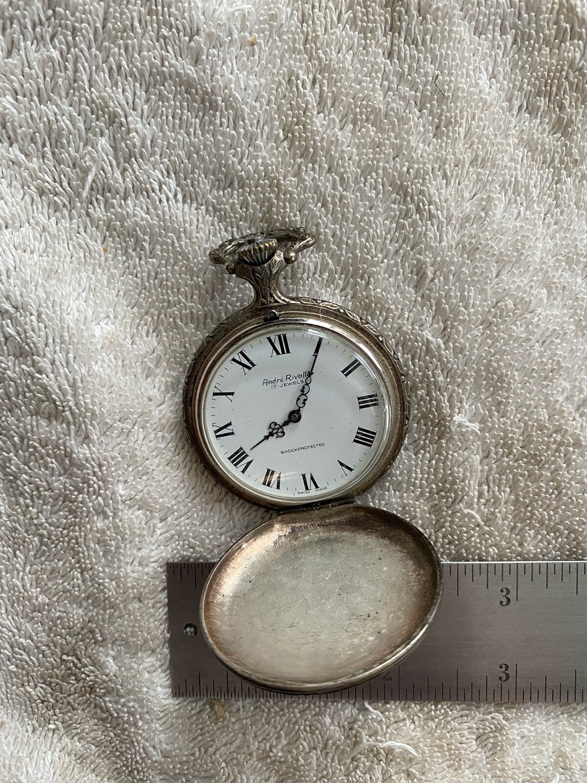 Vintage Andre' Rivalle Pocket Watch 17 Jewels | eBay
