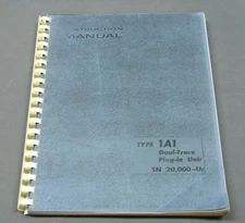 Tektronix 1A1 Dual-Trace Plugin Instruxtion Manual w/ schematics