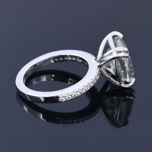 Certified Natural 6.75ct VS1 White Diamond 925 Sterling Silver Ring Christmas - Picture 5 of 12
