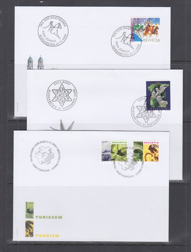Switzerland Mi 1709/1745, 2000 issues, 10 complete sets on 10 official FDCs, VF - Picture 2 of 4