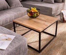 tavolino divano basso industrial da salotto metallo acciaio legno moderno NUOVO!