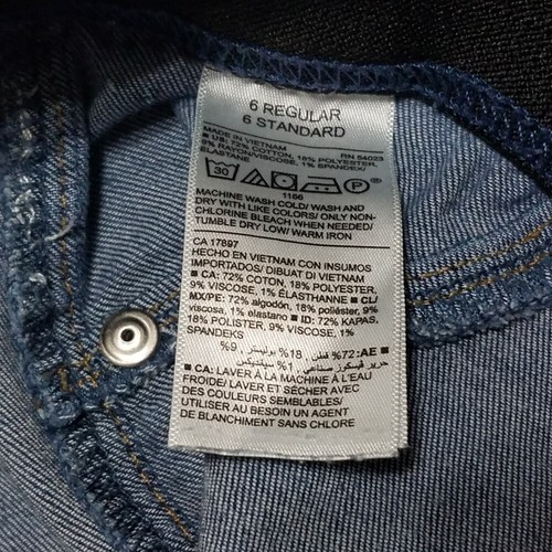 Old Navy Rockstar Mid-Rise Jeans Damen Gr. 6 Blau Denim Stretch Elastischer Bund - Bild 4 von 17