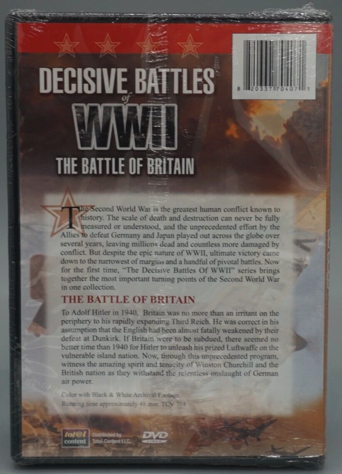 Decisive Battles of WWII: The Battle of Britain (DVD) NEW Loose Disc Foto 2 de 2