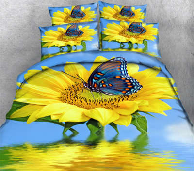 Glaring Sunflower 3D Printing Duvet Quilt Doona Covers Pillow Case Bedding Sets