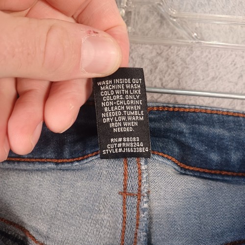Rewash Girls Blue Jeans Size 5 Distressed #bemore Zip Button Soft Comfortable - Picture 4 of 15