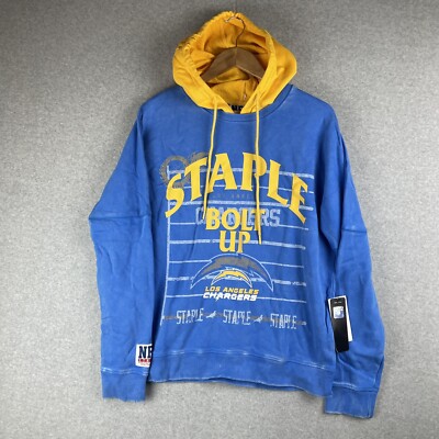 LA Chargers Hoodie Men Small Staple NFL Pullover Bolt Up Sweatshirt New