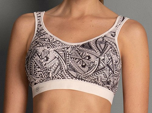 Anita Lilly Active Sports Bra Extreme Control Size 34C Beige Black Full Cup 5527 - Picture 4 of 12
