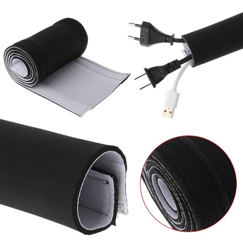 Neoprene Wrap Universal Earphone Speaker TV Line Wire Computer Cord Hider Cover - Picture 7 of 10
