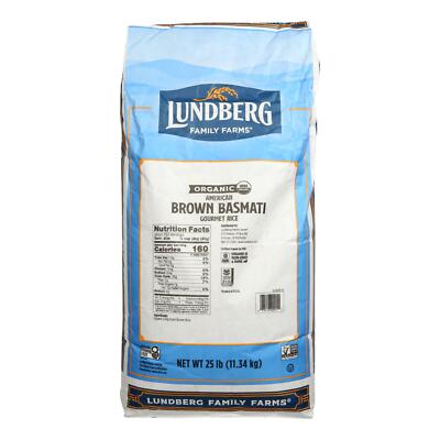 Lundberg Rice Brown Basmati California Organic 25lb