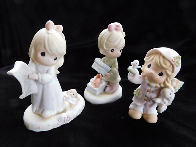 Precious Moments Figurines Lot Of 3, GRACE-15, IF THE SHOE FITS- BUY IT, 1-2000