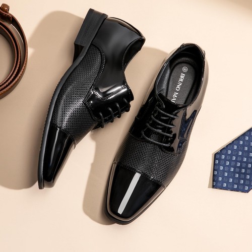 Zapatos de vestir clásicos con cordones formales ligeros con cordones para hombre - Imagen 4 de 18